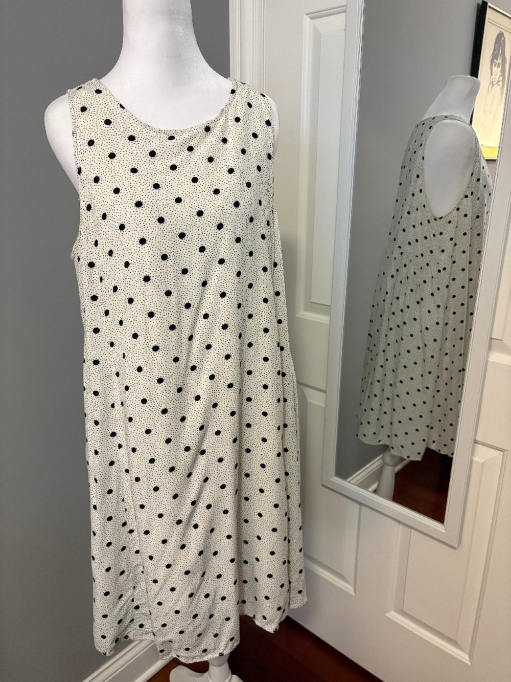 Old Navy Mixed Polka Dot Mini Trapeze Swing Dress